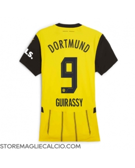 Borussia Dortmund Serhou Guirassy #9 Maglia Gara Casa Repliche 2024-25 Donna Maniche Corte
